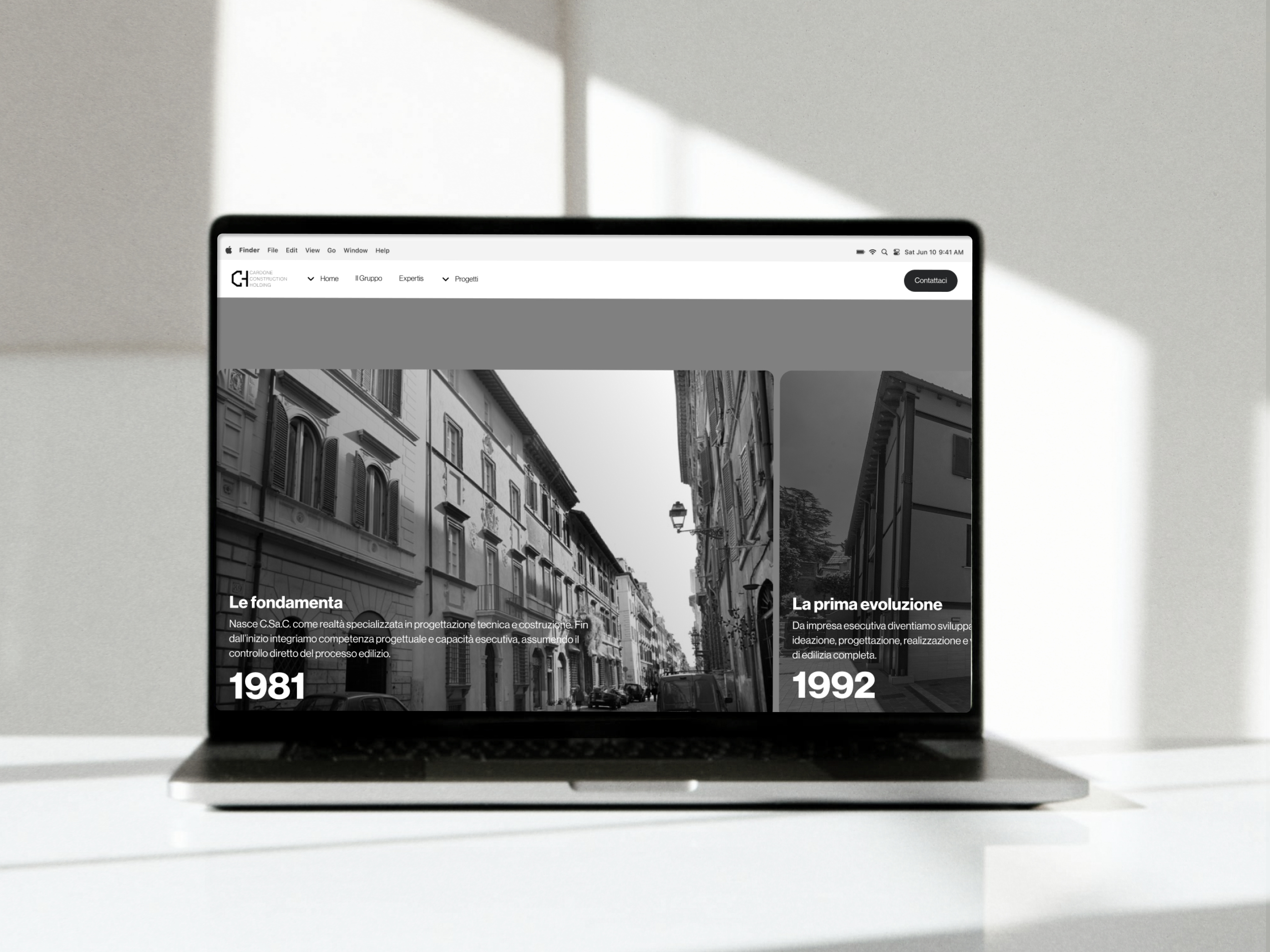 Website Redesign — MacBook device mockup